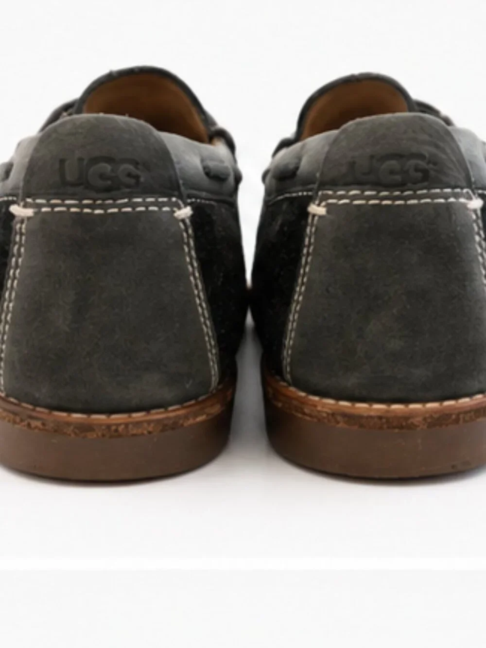 UGG Ballard Black Suede Sheepskin Loafers Men's US 10 EU 43 Slip On Casual Shoes